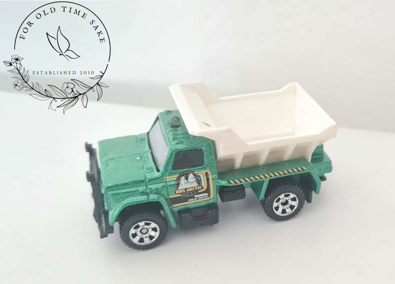 Mattel Matchbox 1990 Highway Maintenance Truck Green With White Hopper MB222