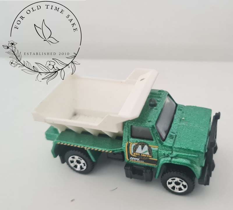 Mattel Matchbox 1990 Highway Maintenance Truck Green With White Hopper MB222