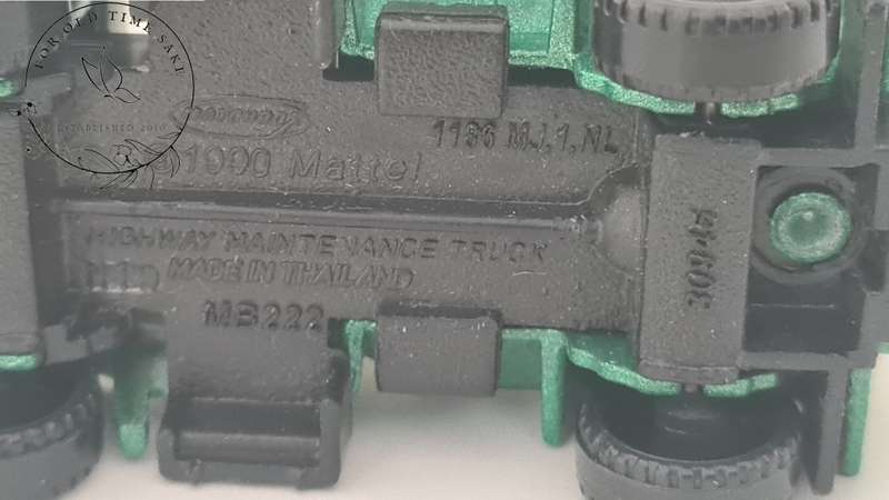 Mattel Matchbox 1990 Highway Maintenance Truck Green With White Hopper MB222