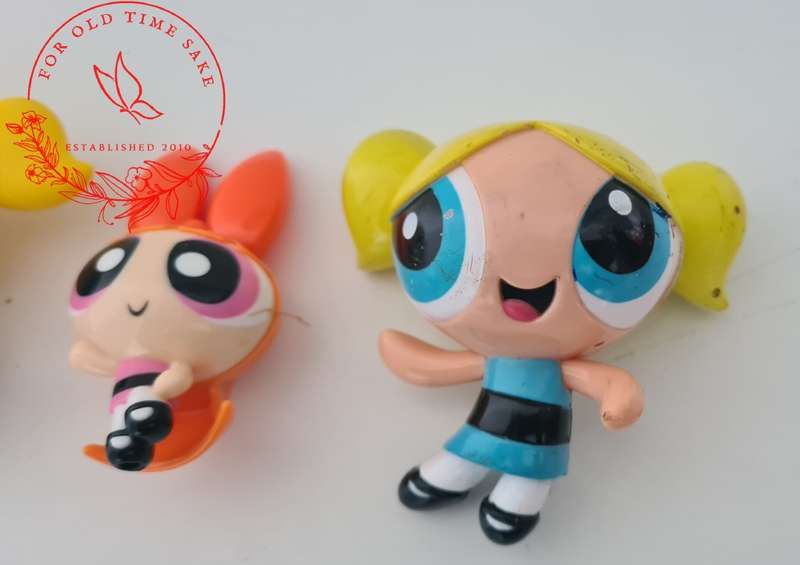 4x Powerpuff dolls - see photos for condition, general play wear