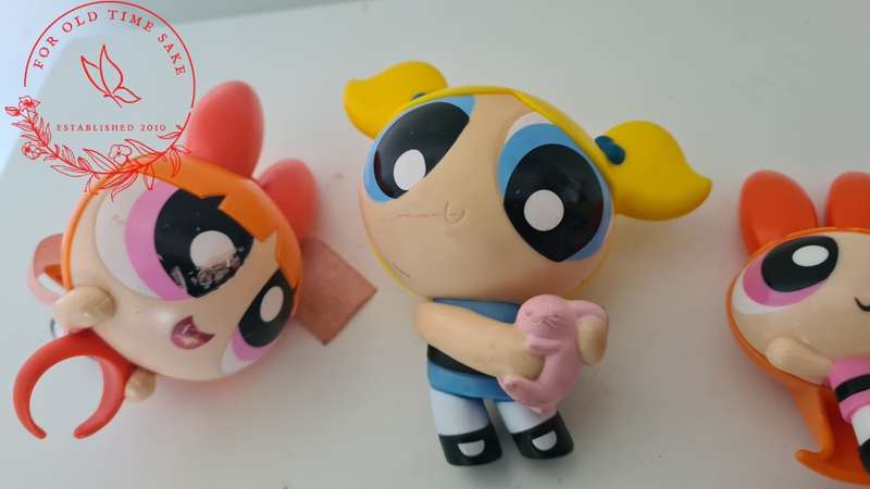 4x Powerpuff dolls - see photos for condition, general play wear