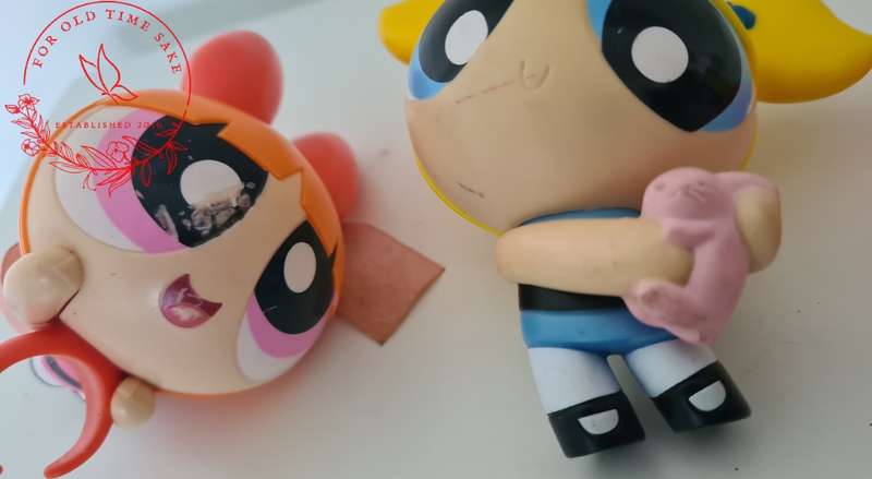 4x Powerpuff dolls - see photos for condition, general play wear