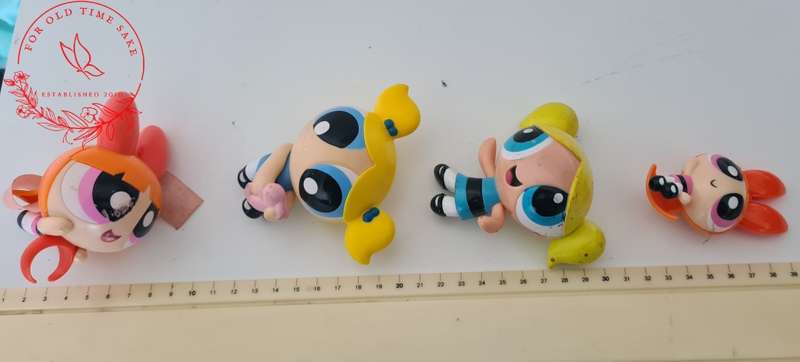 4x Powerpuff dolls - see photos for condition, general play wear