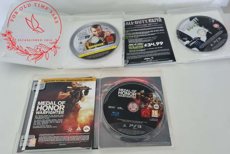 3x Playstation 3 Games, Grand Theft Auto IV platinum, Call of duty MW3, Medal of honor Warfighter