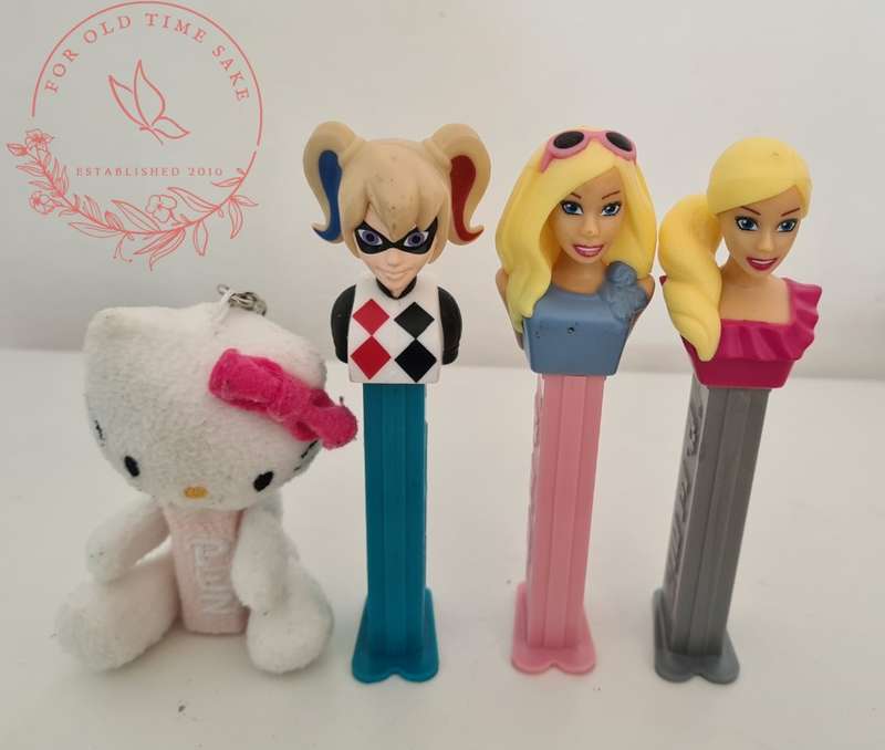 Pezz Lot, Hello Kitty, Harlequin and Barbie