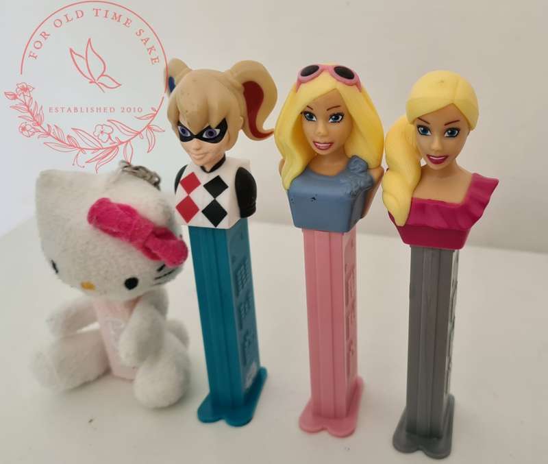 Pezz Lot, Hello Kitty, Harlequin and Barbie