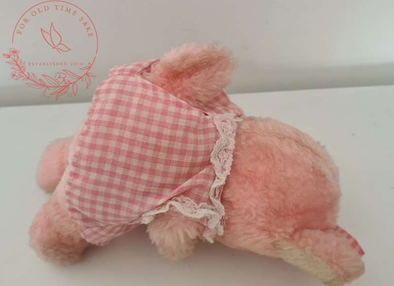 VINTAGE RUSS BERRIE & CO. PINK FELICIA CAT THUMB-SUCKING MONCHICHI DOLL