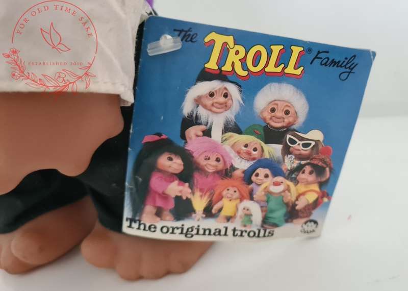 Vintage Thomas Dam  Denmark - White hair Troll +-27cm tall