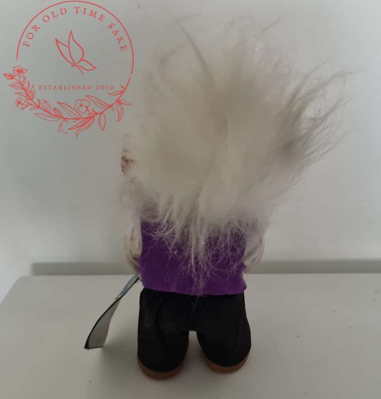 Vintage Thomas Dam  Denmark - White hair Troll +-27cm tall