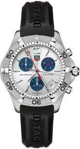 ** TAG HEUER AQUARACER STEEL QUARTZ CHRONO MEN'S CAF1111.FT8010** BRAND NEW **