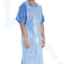 Apron Disposable Plastic White Pack 100