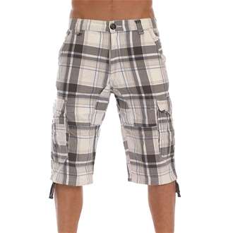 BRAND NEW MENS CHECK SHORTS BROWN SIZE:34 ***BID NOW*** R1