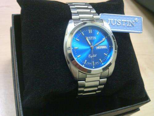 STUNNING JUSTIN CRYSTAL ORIGINAL MENS QUARTZ WATCH