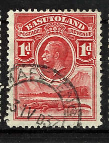 BASUTOLAND 1933 KGV 1d VERY FINE USED