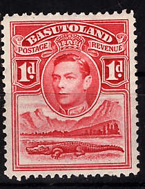 BASUTOLAND 1938 KGVI. MOUNTED MINT 1d. SG19
