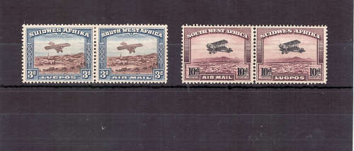 SOUTH WEST AFRICA 1931 AIRMAIL SET OF 2 LIGHTLY MOUNTED MINT. SACC 101-102. CAT R1630
