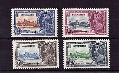 SEYCHELLES 1935 SILVER JUBILEE SET OF 4 MOUNTED MINTSG 128-131CAT R330