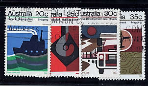 AUSTRALIA 1973 NATIONAL DEVELOPMENT (2nd SERIES) SET OF 4 VFU.SG 541-44