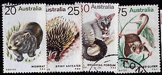 AUSTRALIA 1974 ANIMALS SET OF 4 FINE USED.(30c IS CREASED).SG 561-64