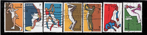 AUSTRALIA 1974 NON-OLYMPIC SPORTS SET OF 7 VFU.SG 569-575