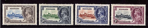 NYASALAND 1935 SILVER JUBILEE SET OF 4 MOUNTED MINT.SG 123-126.CAT R785