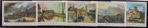 YUGOSLAVIA 1968 YUGOSLAV PAINTINGS SET OF 5 UNMOUNTED MINT.SG 1337-1341