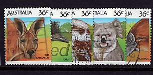 AUSTRALIA 1986AUSTRALIAN WILDLIFE(1st SERIES) SET OF 5 VFU