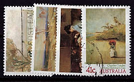 AUSTRALIA 1989 AUSTRALIAN IMPRESSIONIST PAINTINGS SET OF 4 VFU