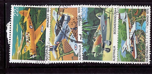 AUSTRALIA 1980 AUSTRALIAN AIRCRAFT SET OF 4 VFU.SG 761-764