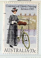 AUSTRALIA 1985 CENTENARY OF DISTRICT NURSING SERVICES (DISTRICT NURSE OF EARLY 1900s) 33c VFU.SG 969