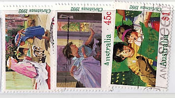 AUSTRALIA 19 CHRISTMAS SET OF 3 VFU.SG 1383-85