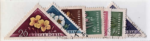 HUNGARY 1958 FLOWERS SHORT SET OF 7-8 VFU.SG 1519-25