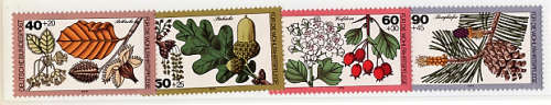 GERMANY WEST 1979 HUMANITARIAN RELIEF FUNDS.WOODLAND FLOWERS and FRUIT SET OF 4 LMM.SG 1905-08