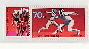 GERMANY WEST BERLIN 1978 SPORT PROMOTION FUND (CYCLING and FENCING) SET OF 2 LMM.SG B551-B552