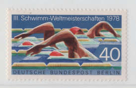 GERMANY WEST BERLIN 1978 3RD WORLD SWIMMING CHAMPIONSHIPS 40pf LMM.SG B555