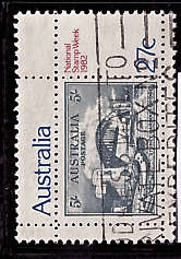 AUSTRALIA 1982 NATIONAL STAMP WEEK 27c SINGLE STAMP USED.SG 864
