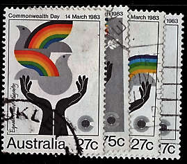 AUSTRALIA 1983 COMMONWEALTH DAY SET OF 4 VFU.SG 882-885