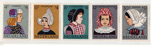 NETHERLANDS 1960 CHILD WELFARE FUND (Costumes) SET OF 5 MM.SG 902-906.CAT R440