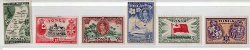 TONGA 1951 50th ANNIV OF TREATY OF FRIENDSHIP BETWEEN GREAT BRITIAN AND TONGA SET OF 6 LMM