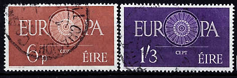 IRELAND 1960 EUROPA SET OF 2 VERY FINE USED.SG 182-183.CAT R420