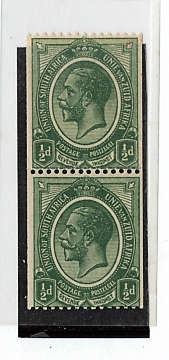 SOUTH AFRICA 1913 DEFIN KGV 1.2d COIL PAIR WITH JOHN LMM & UMM.SACC 17bCAT R600