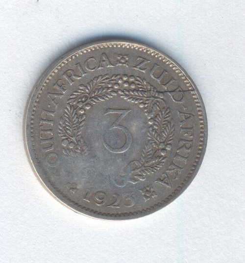 SAU 1923 Tickey with cracked die (large) and blank spot