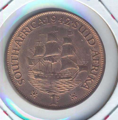 SAU 1942 One Penny - UNC - Book value R750