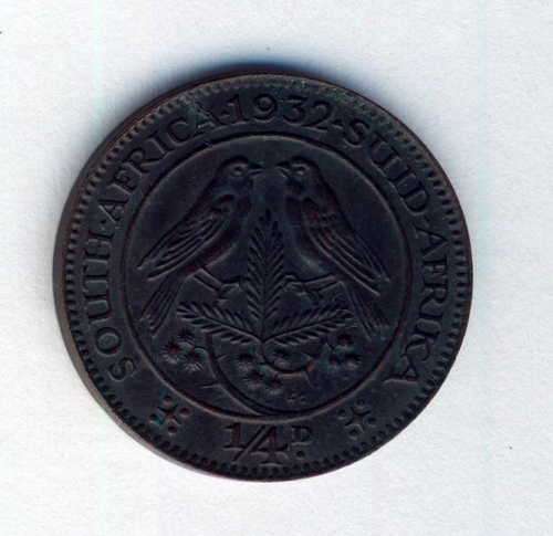 SAU 1932 UNC 1/4d Farthing
