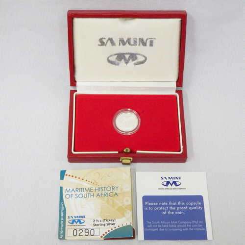 2009 RSA Proof Silver 2 1/2 cent tickey - Maritime History of South Africa