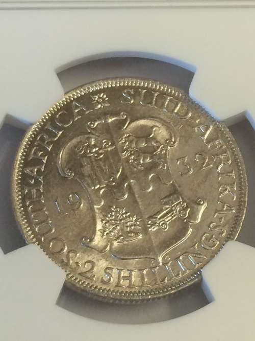 1932 SA Union 2 shillings graded MS62 by NGC @ Crazy R1 start