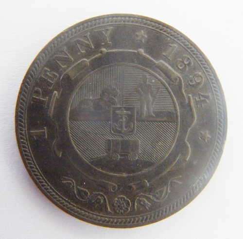 1894 ZAR Kruger one penny  - AU