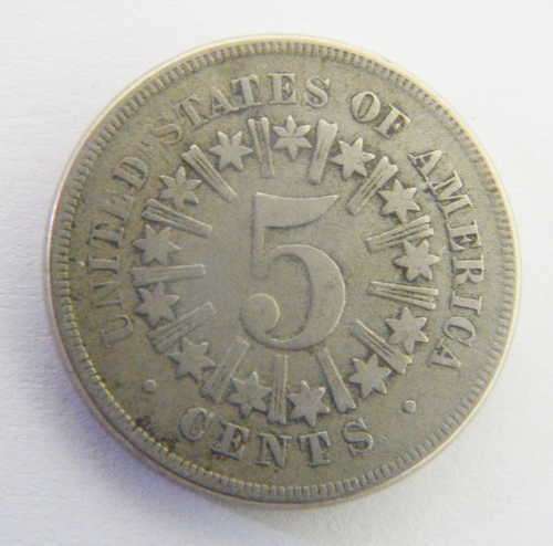 USA 1866 Nickel 5 cent VF