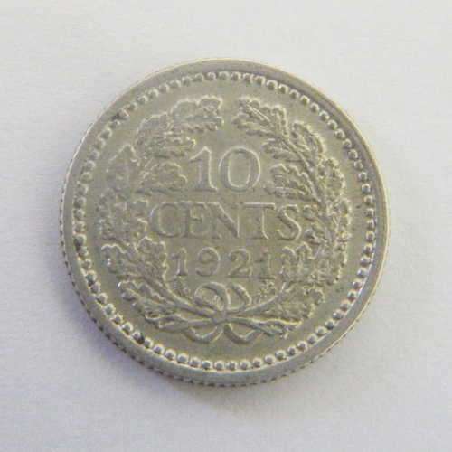 Netherlands 1921 Wilhelmina 10 cent XF