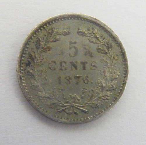 Netherlands 1876 Willem 3 5 cent VF+